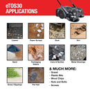 30" Battery Powered Push Sweeper with Triple Power Brooms Electric Drive and Dust Suppression Sprayer