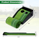 Putting Green Indoor Golf Putting Mat with Auto Ball Return 3 Putting Practice Balls by LJGDeals