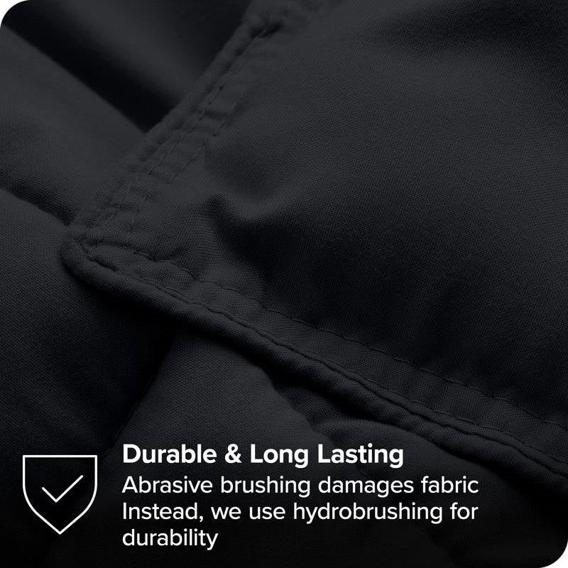Queen size Luxuriously Soft Down Alternative Comforter Set in Black, photo 3 of 5