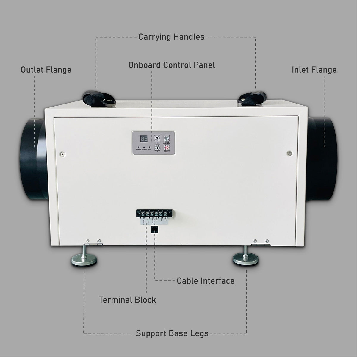 Pioneer® QHD070 115V 70-Pint Per Day Whole-House Commercial Grade Ductable High Performance Dehumidifier, photo 3 of 4