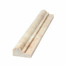 Queen Beige (Diana Royal) Marble 1/2" x 12" - Pencil Liner Honed Mosaic