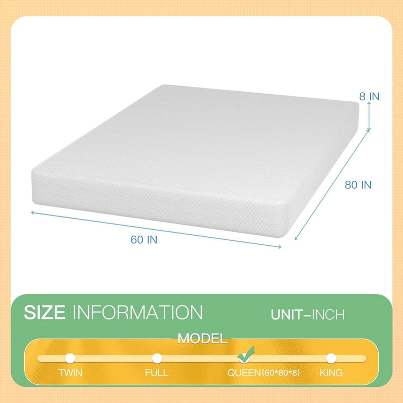 Queen size 8-inch Thick Medium Firm Cool Gel Memory Foam Mattress, photo 5 of 5