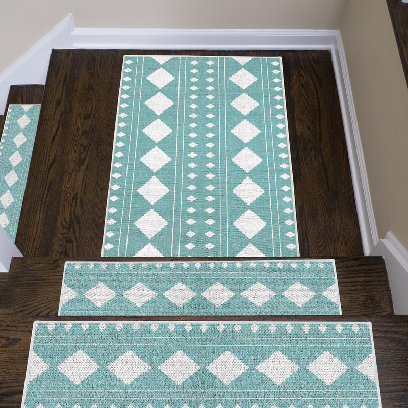 Sussexhome Diamond Collection 2 x 3 Foot Heavy Duty Low Pile Landing Rug Runner