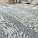 Alfa Rich Light Gray Area Rugs for Living Room Bedroom Decor Cotton Washable Pet Friendly