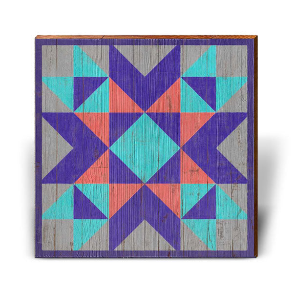 Traditional | Barn Quilt | Wall Art Print on Real Wood