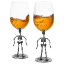 Stemmed Skeleton Wine Glass Set of 2