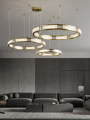 Round Qatar Alabaster Chandelier