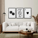 Trendy Playing Card Wall Art Set of 3 Prints by Wall Art Set