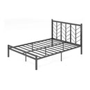 Queen Size Platform Bed with Headboard and Metal Frame by LJGDeals