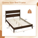 Queen Bed Frame with Headboard and Solid Wood Legs by LJGDeals
