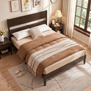 Queen Bed Frame with Headboard and Solid Wood Legs by LJGDeals