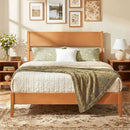 Queen Bed Frame with Headboard and Solid Wood Legs by LJGDeals