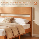 Queen Bed Frame with Headboard and Solid Wood Legs