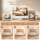 Queen Bed Frame with Headboard and Solid Wood Legs by LJGDeals
