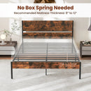 Twin/Full/Queen/King Metal Bed Frame with Wooden Headboard and Footboard-Queen Size by LJGDeals