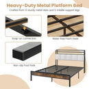 Twin/Full/Queen/King Size Bed Frame with LED Light and Charging Station by LJGDeals