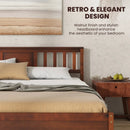 Wooden Platform Bed with Headboard and Slat Support-Queen Size by LJGDeals