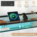 Twin/Full/Queen/King Size Bed Frame with LED Light and Charging Station by LJGDeals