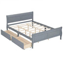 Queen Size Bed Frame with 2 Storage Drawers and Footboard by LJGDeals