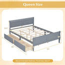Queen Size Bed Frame with 2 Storage Drawers and Footboard by DirectDeals