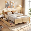 Queen Size Bed Frame with 2 Storage Drawers and Footboard by DirectDeals