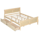 Queen Size Bed Frame with 2 Storage Drawers and Footboard by LJGDeals