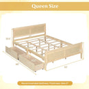 Queen Size Bed Frame with 2 Storage Drawers and Footboard by DirectDeals