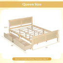 Queen Size Bed Frame with 2 Storage Drawers and Footboard by LJGDeals