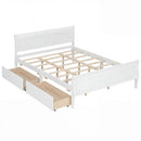 Queen Size Bed Frame with 2 Storage Drawers and Footboard by LJGDeals
