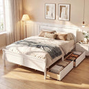Queen Size Bed Frame with 2 Storage Drawers and Footboard by DirectDeals