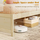 Queen Size Bed Frame with 2 Rolling Storage Drawers by LJGDeals