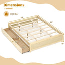 Queen Size Bed Frame with 2 Rolling Storage Drawers by LJGDeals