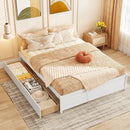 Queen Size Bed Frame with 2 Rolling Storage Drawers by LJGDeals