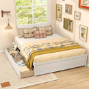 Queen Size Bed Frame with 2 Rolling Storage Drawers by LJGDeals