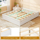 Queen Size Bed Frame with 2 Rolling Storage Drawers by LJGDeals