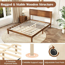 Twin/Full/Queen Size Bed Frame with Headboard and Wooden Slats Support by LJGDeals