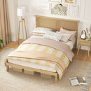 Twin/Full/Queen Size Bed Frame with Rattan Headboard by LJGDeals