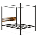 Queen Size Canopy Bed Frame with Under Bed Storage by LJGDeals
