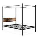 Queen Size Canopy Bed Frame with Under Bed Storage by LJGDeals