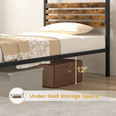 Queen Size Canopy Bed Frame with Under Bed Storage by LJGDeals