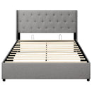 Queen Size Lift-up Storage Bed Modern Linen Upholstered Platform Bed by LJGDeals