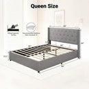 Queen Size Lift-up Storage Bed Modern Linen Upholstered Platform Bed by LJGDeals