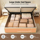 Queen Size Lift-up Storage Bed Modern Linen Upholstered Platform Bed by LJGDeals