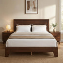 Queen Size Platform Bed Frame with Headboard - White by DirectDeals