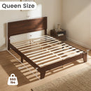 Queen Size Platform Bed Frame with Headboard - White by DirectDeals