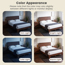 Queen Size Platform Bed Frame with Headboard - White by DirectDeals