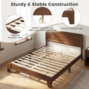 Queen Size Platform Bed Frame with Headboard - White by DirectDeals