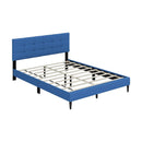 Queen Size Upholstered Platform Bed with Button Tufted Headboard by LJGDeals