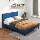 Queen Size Upholstered Platform Bed with Button Tufted Headboard by LJGDeals