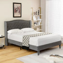 Full/Queen Size Upholstered Platform Bed Frame with Button Tufted Headboard by LJGDeals